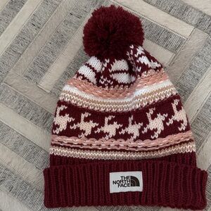 The North Face, Women’s, Maroon and Pink Patterned Beanie